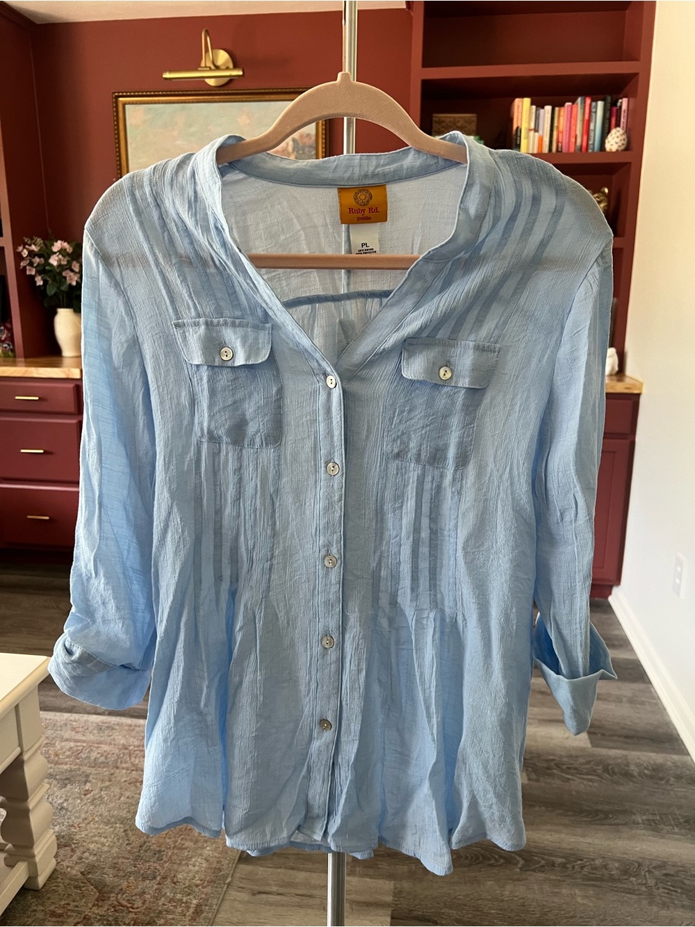 Ruby Rd. Button-Up Blouse - Picture 3 of 5